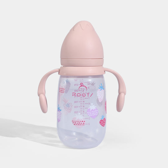 Roots Wide Neck Feeder Bottle 310ml - Pink  (J1009)