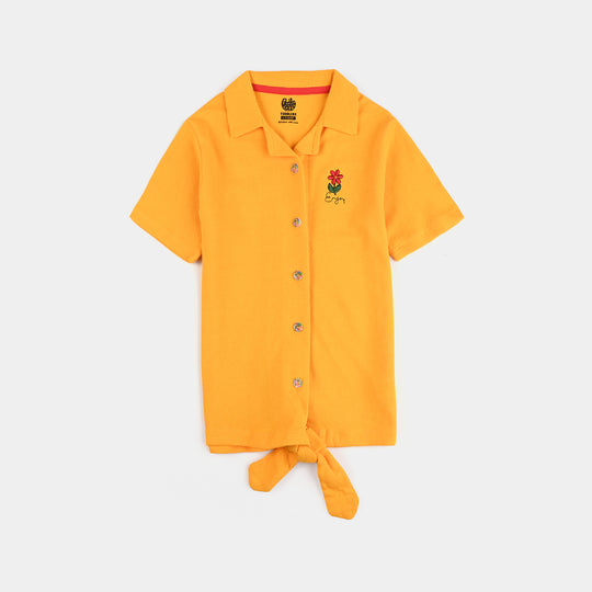 Girls Jersey/Terry 2 Piece Suit Enjoy-Citrus