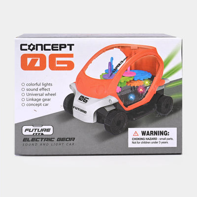 Transparent Car With Light & Music For Kids