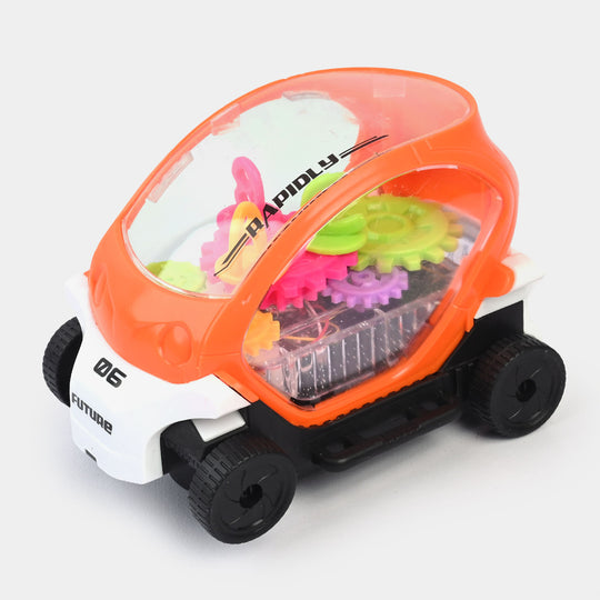 Transparent Car With Light & Music For Kids