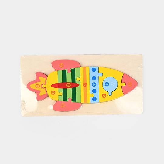 Rocket Wooden Puzzle Toy