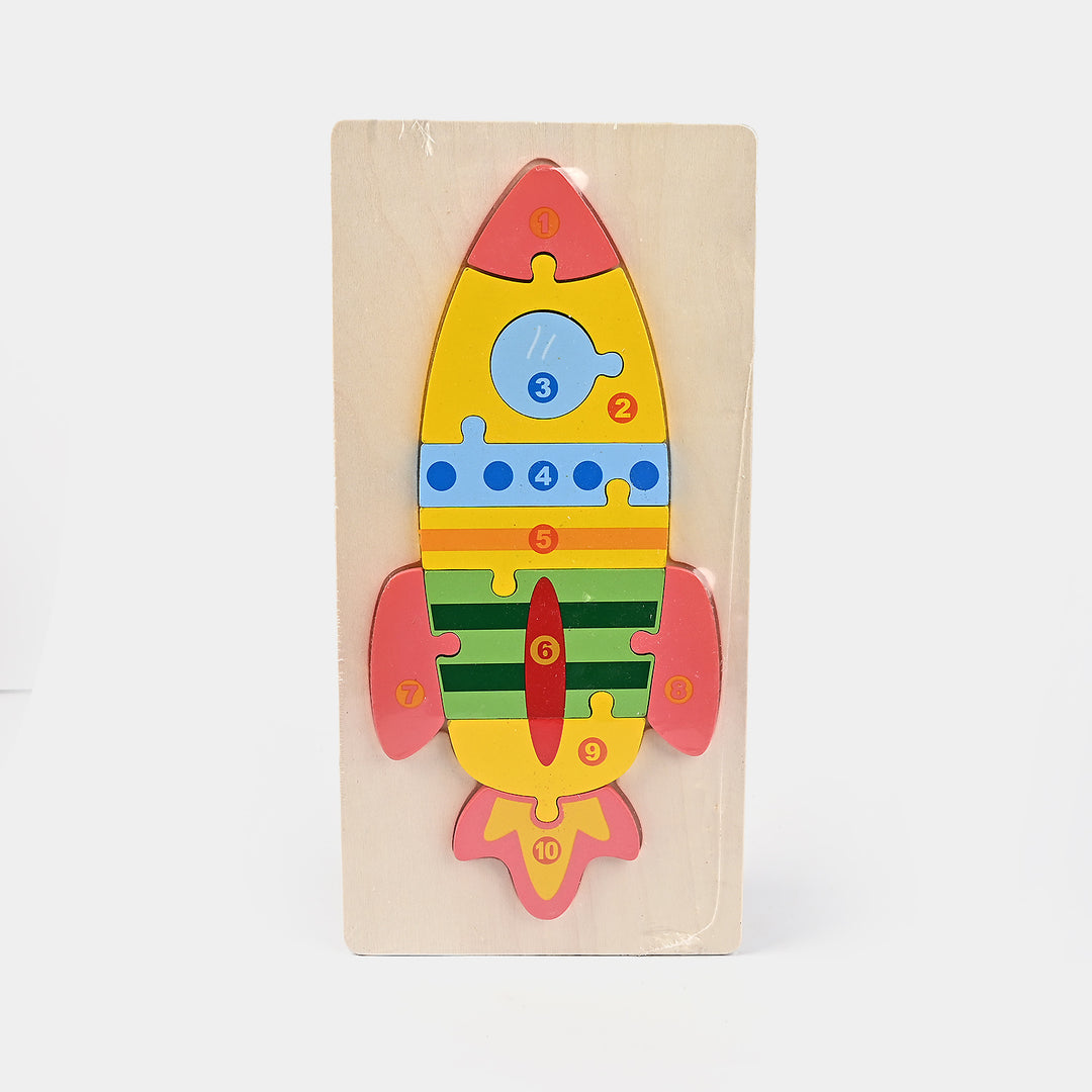 Rocket Wooden Puzzle Toy