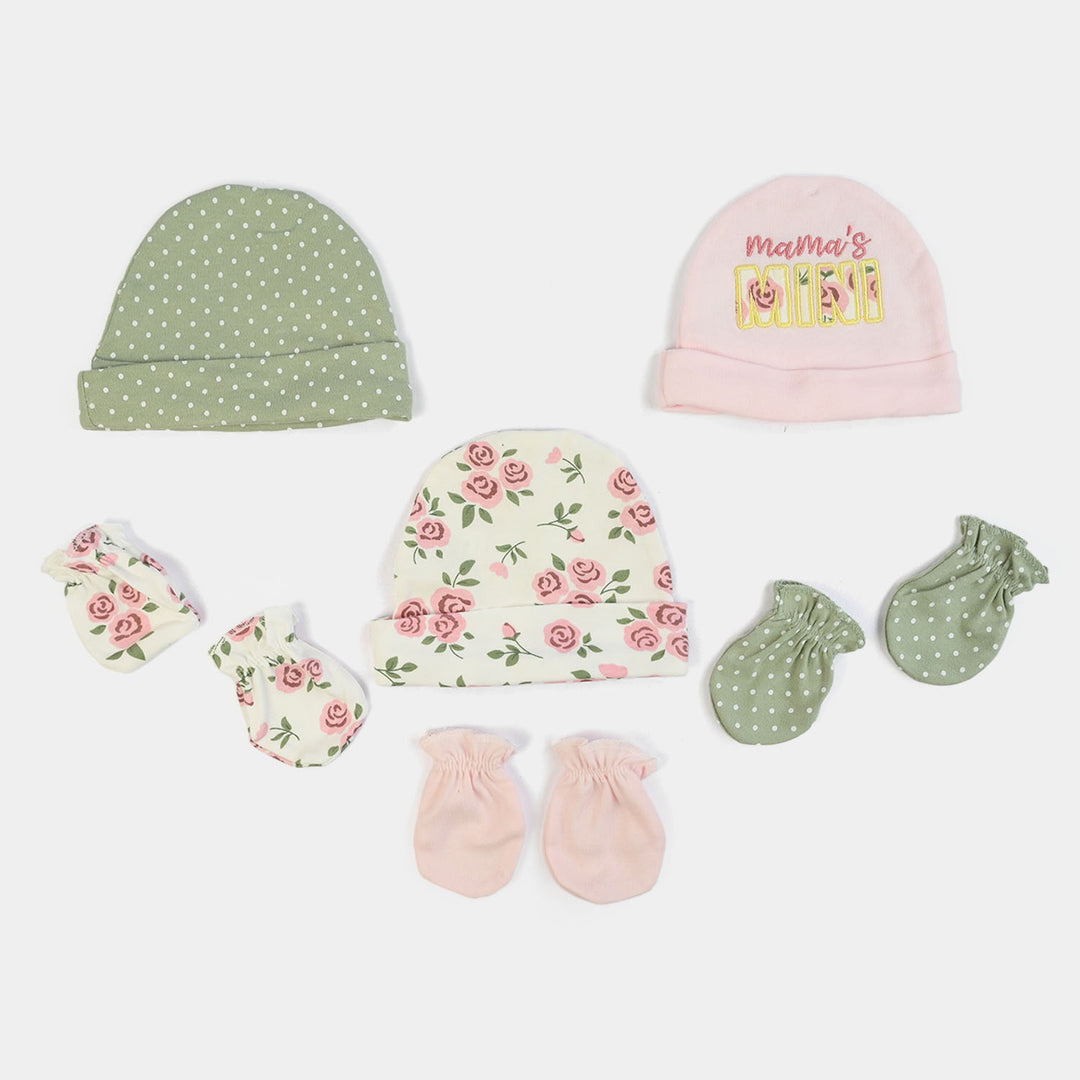 Baby Cap & Mitten Pack Of 6