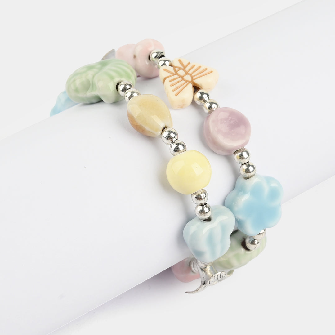 Fancy Crystal Bracelet 2PCs For Girls