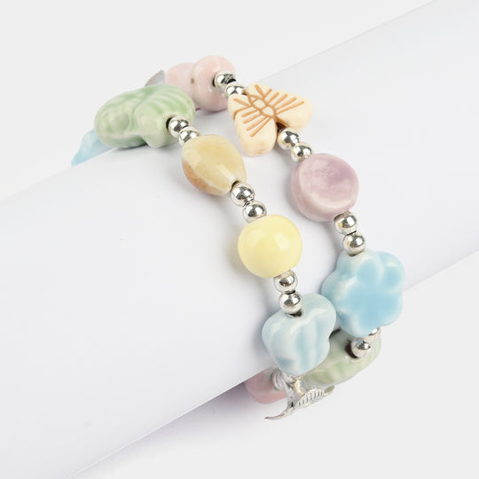Fancy Crystal Bracelet 2PCs For Girls