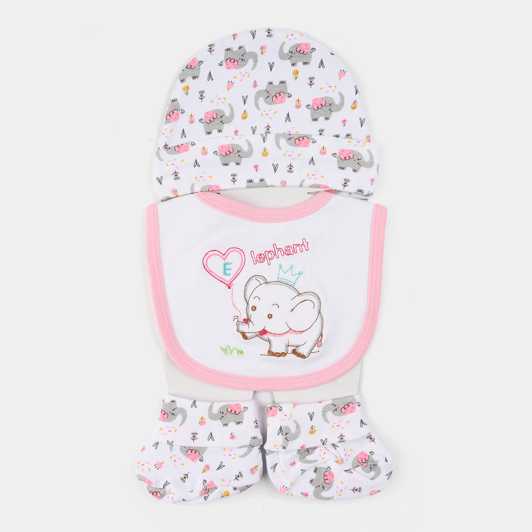 Baby Essentials Set Bib, Cap, & Socks