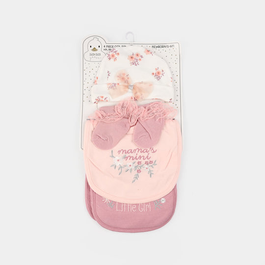 Baby Essentials Set Bib, Cap, & Socks