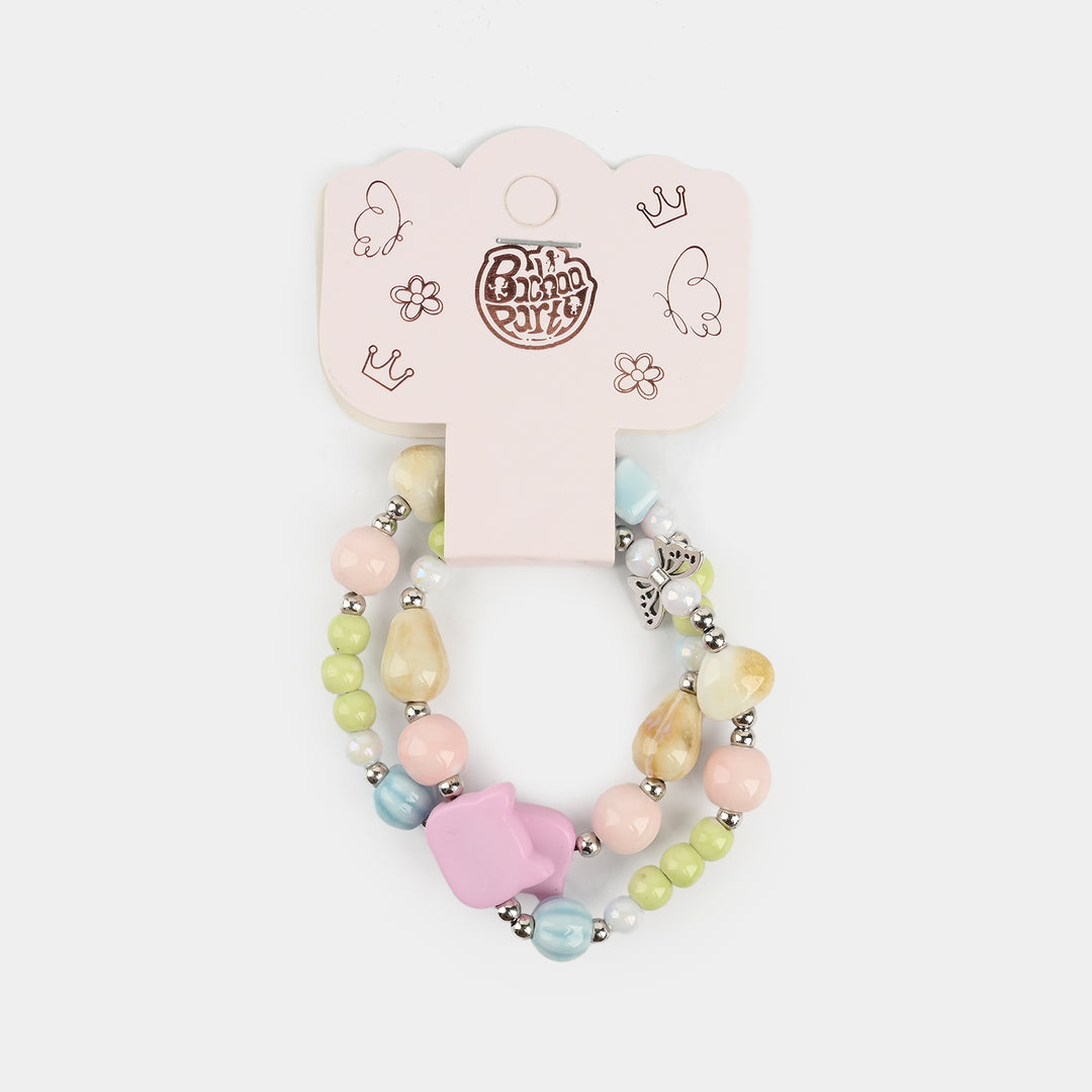 Fancy Crystal Bracelet 2PCs For Girls