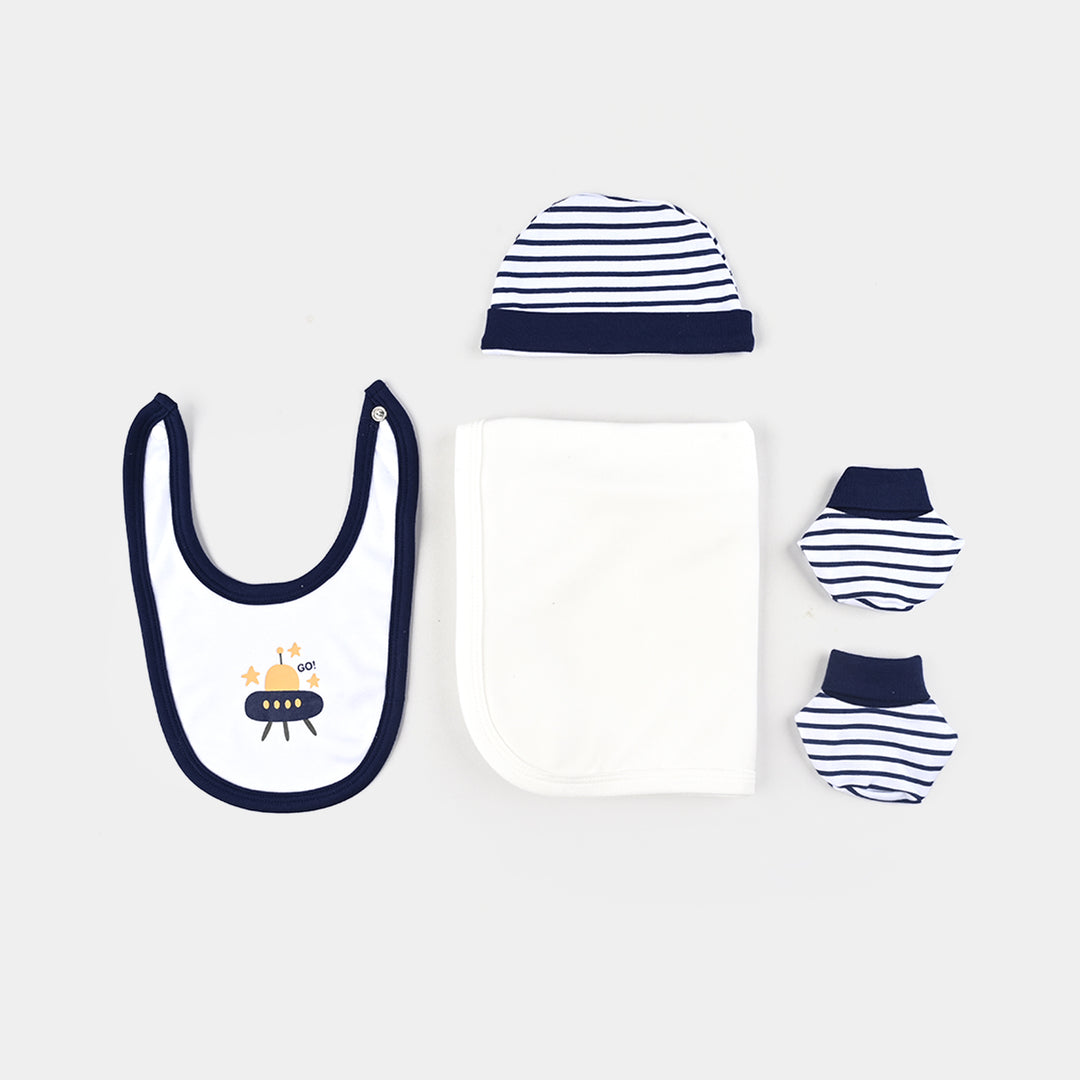 Infant Boys Cotton Interlock 7 PC Set-Navy Stripe