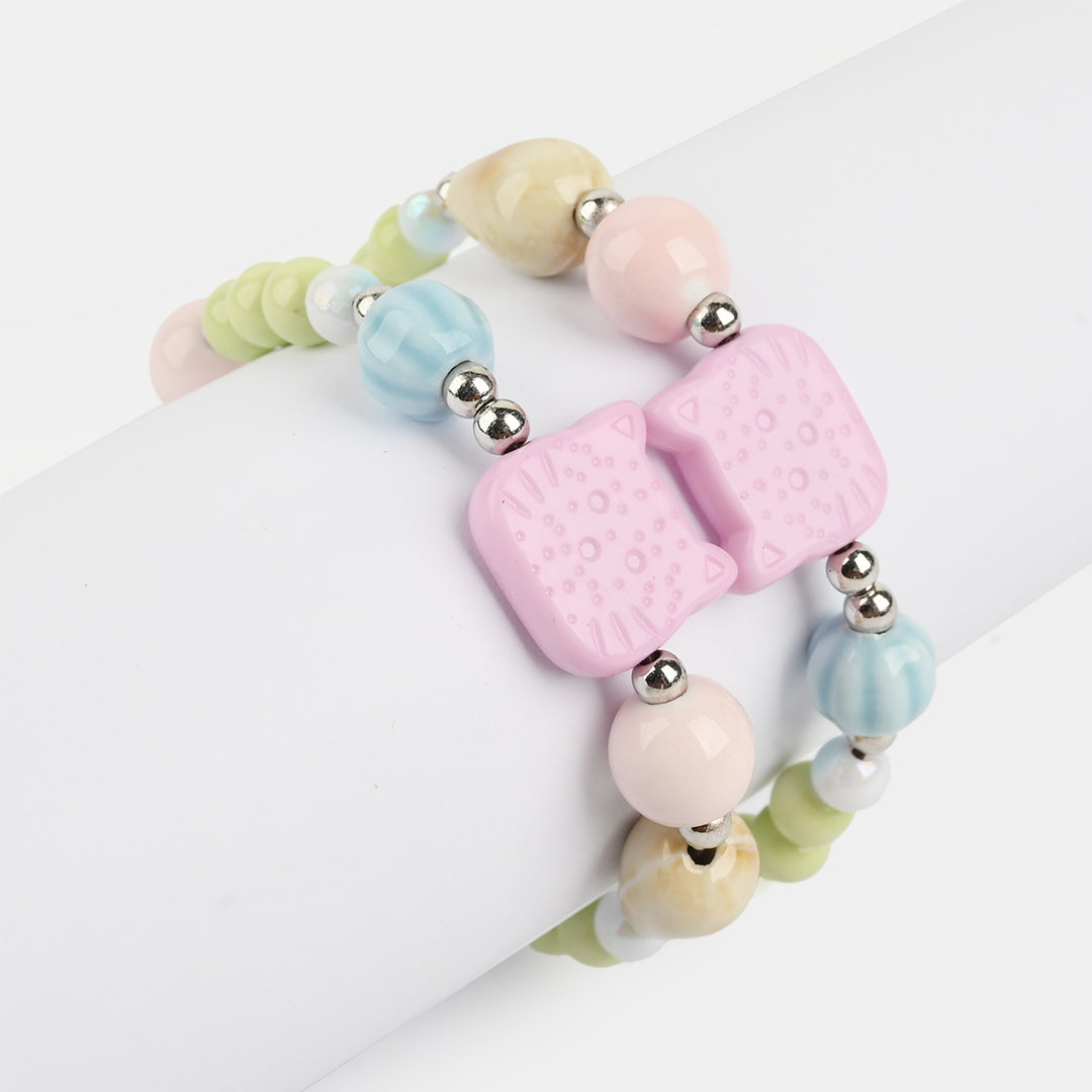 Fancy Crystal Bracelet 2PCs For Girls