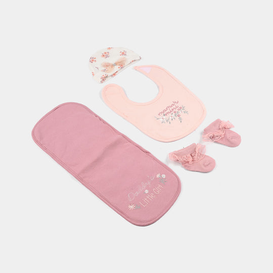 Baby Essentials Set Bib, Cap, & Socks