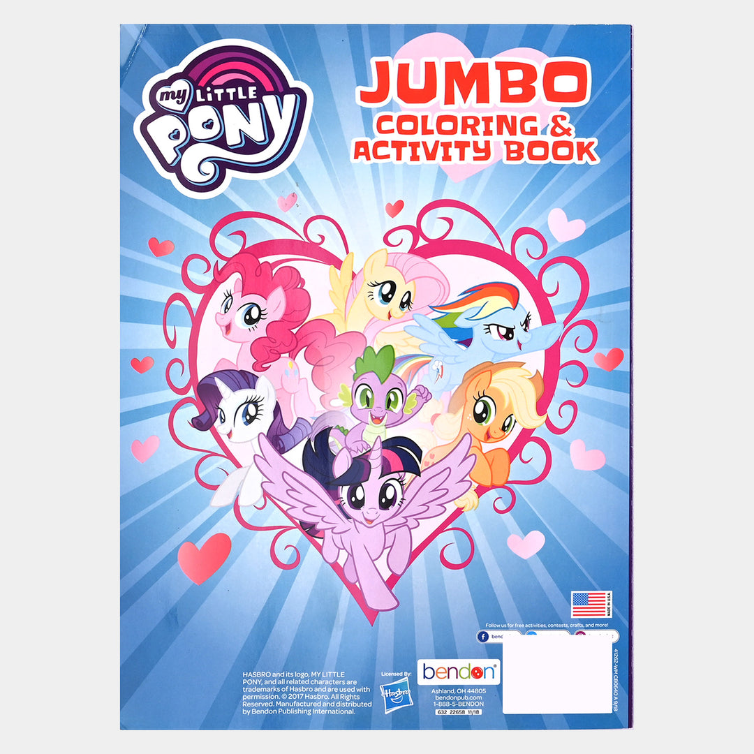 Jumbo Little Pony Blue Colouring Book