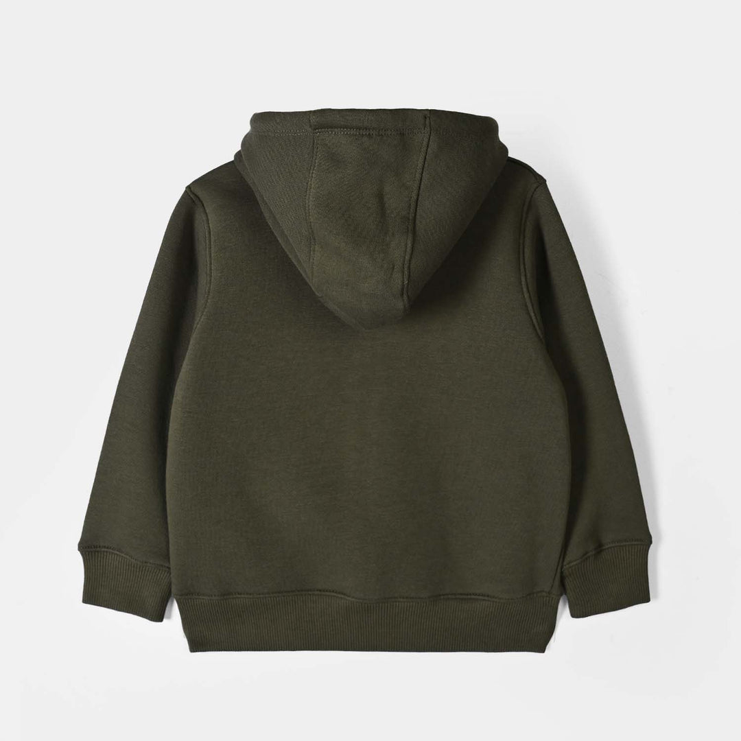 Boys Fleece Knitted Jacket Basic Green