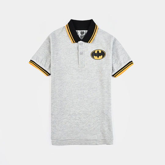 Boys Cotton PK Polo-Htr.Grey