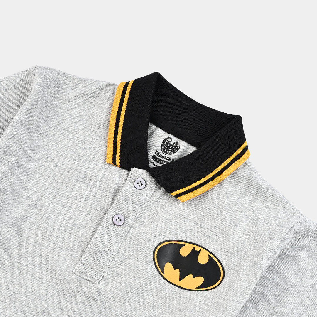 Boys Cotton PK Polo-Htr.Grey