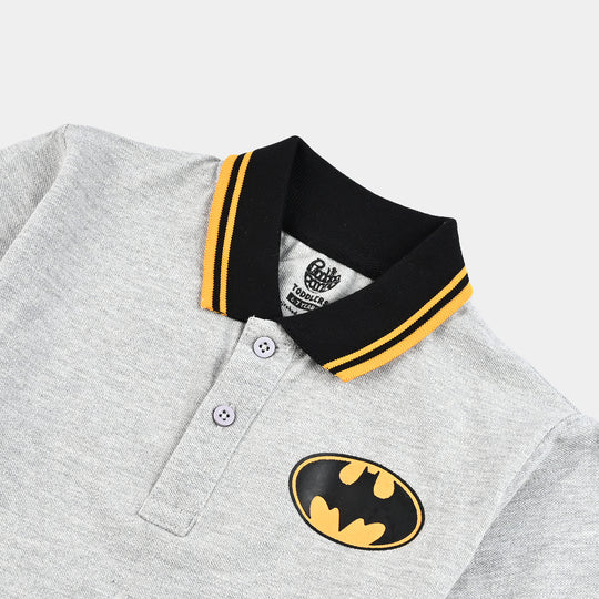 Boys Cotton PK Polo-Htr.Grey