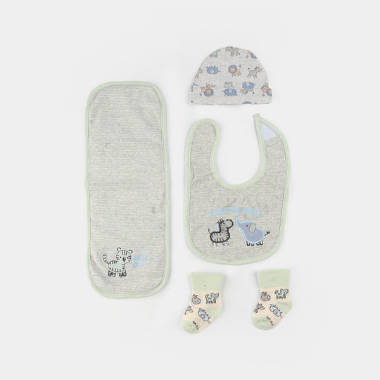 Baby Essentials Set Bib, Cap, & Socks