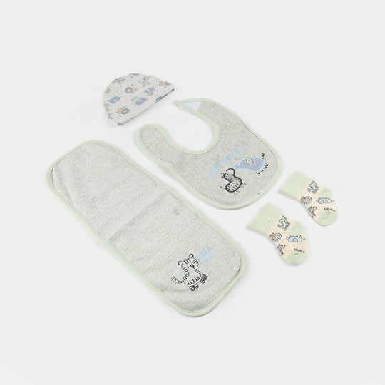 Baby Essentials Set Bib, Cap, & Socks