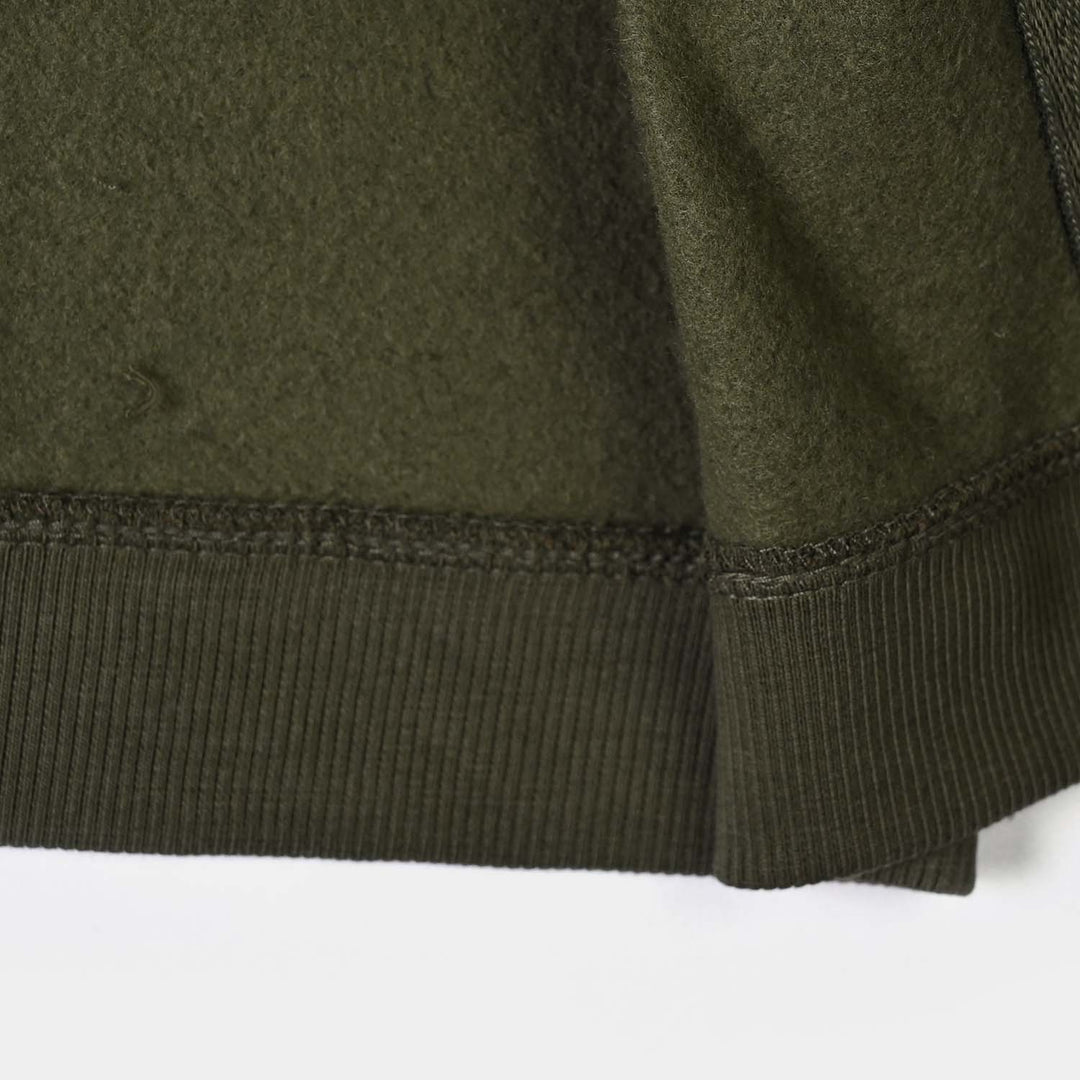 Infant Boys Fleece Knitted Jacket Skates-Green