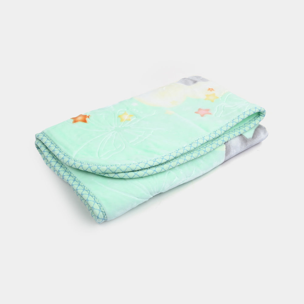 Elephant Auqa Green Baby Blanket | 100x130