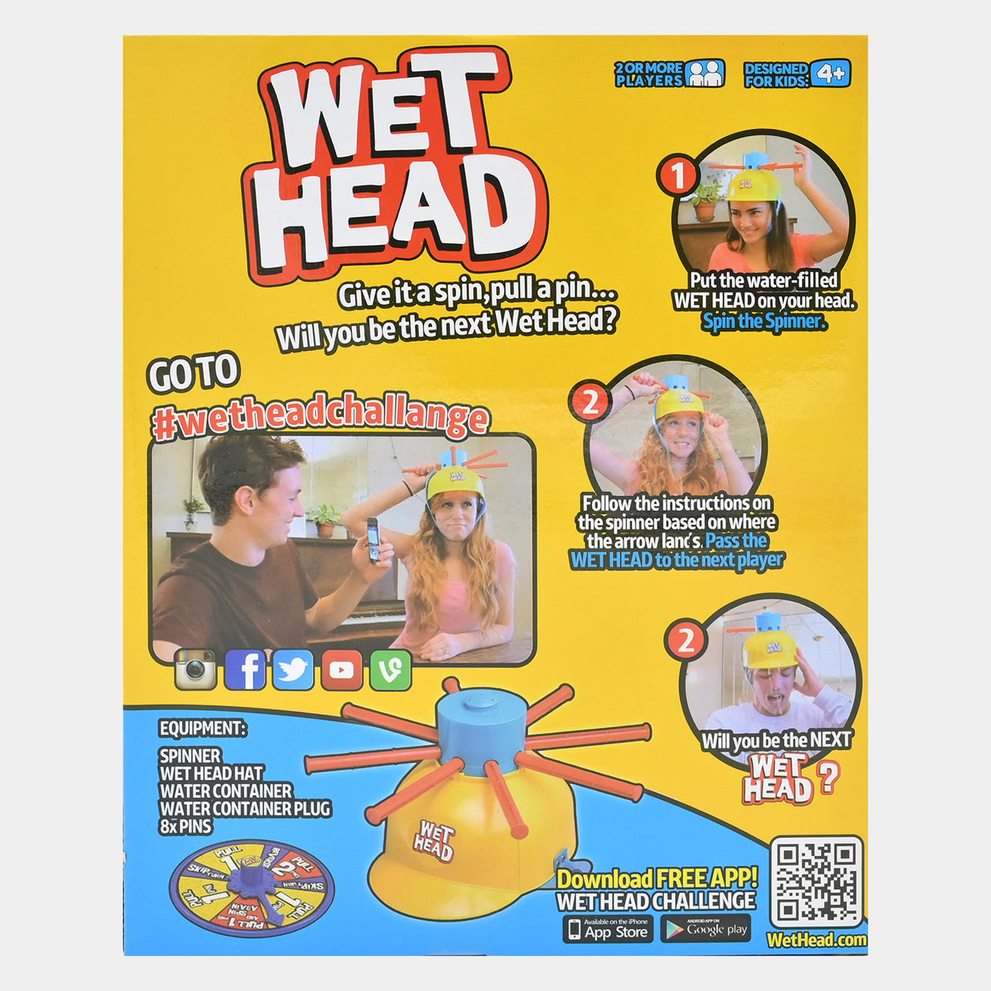 Wet Head Game Water Challenge Toys