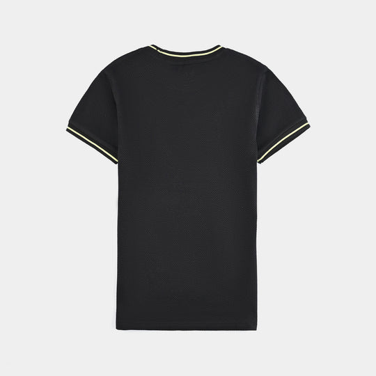 Boys Pique T-Shirt H/S The Future-Jet Black