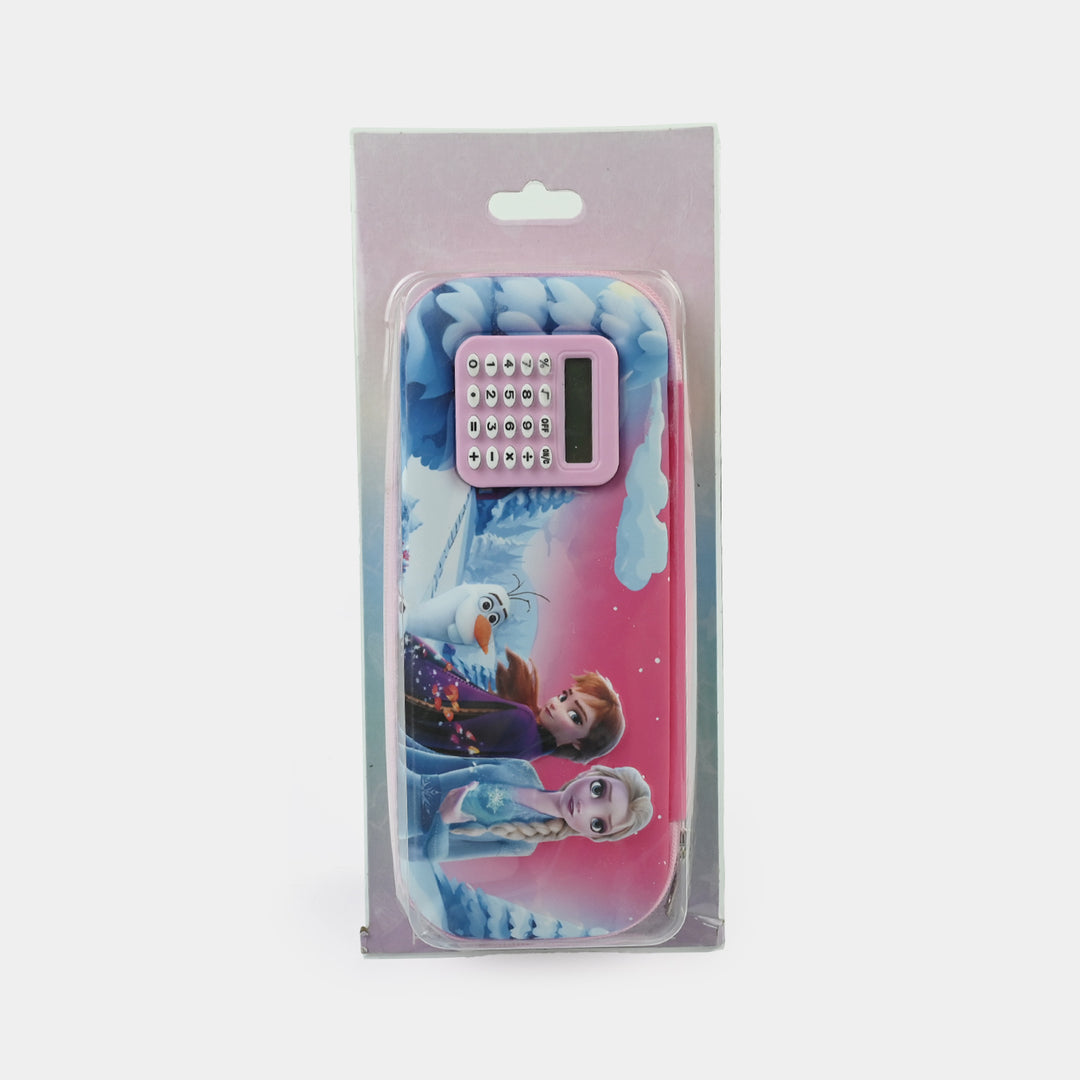 Stationery Pencil Pouch with Built-in Calculator