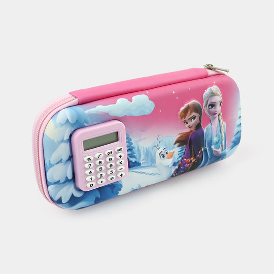 Stationery Pencil Pouch with Built-in Calculator