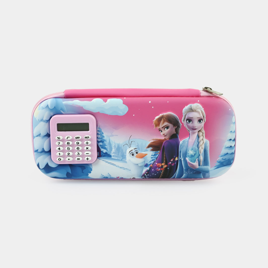 Stationery Pencil Pouch with Built-in Calculator