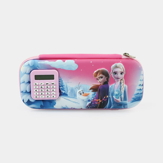 Stationery Pencil Pouch with Built-in Calculator