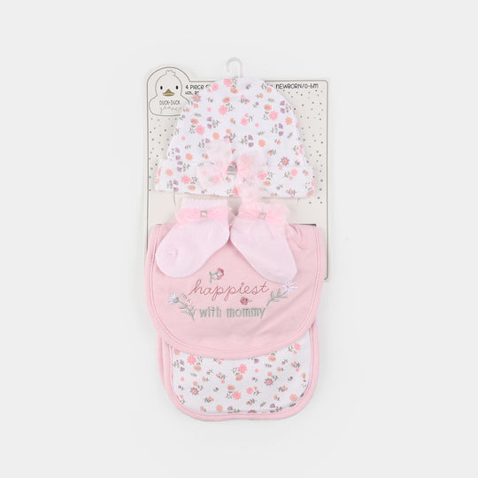 Baby Essentials Set Bib, Cap, & Socks