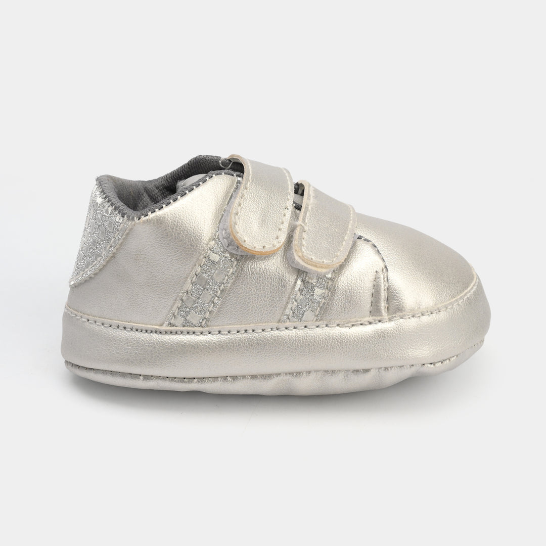 Infant Girls Shoes 222-4-SILVER