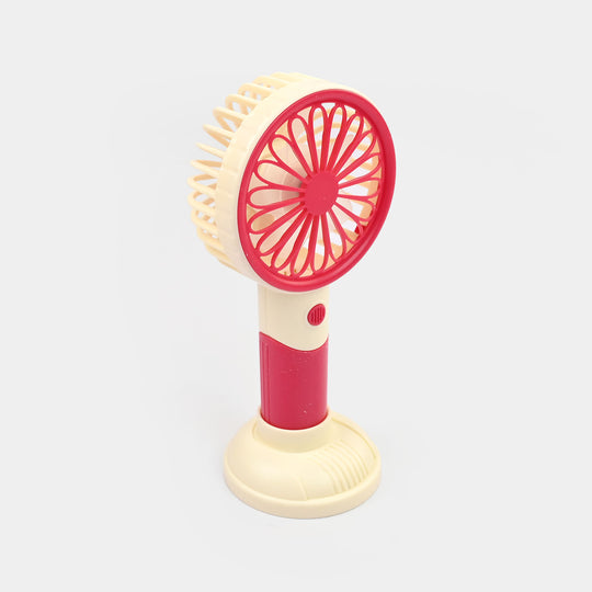 Portable Rechargeable Small Handheld Fan with Night Light and USB Charging