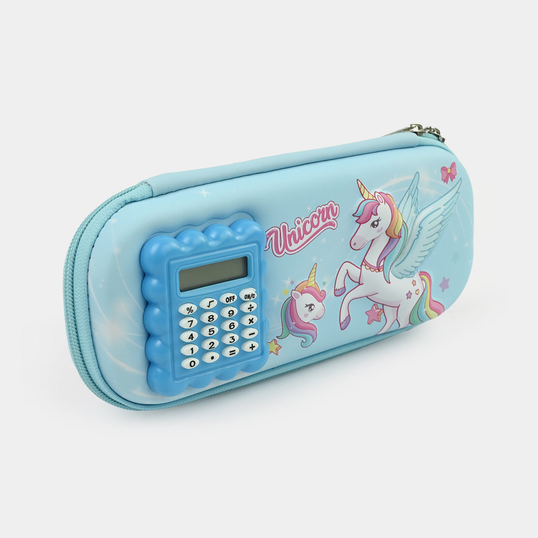 Stationery Pencil Pouch with Built-in Calculator