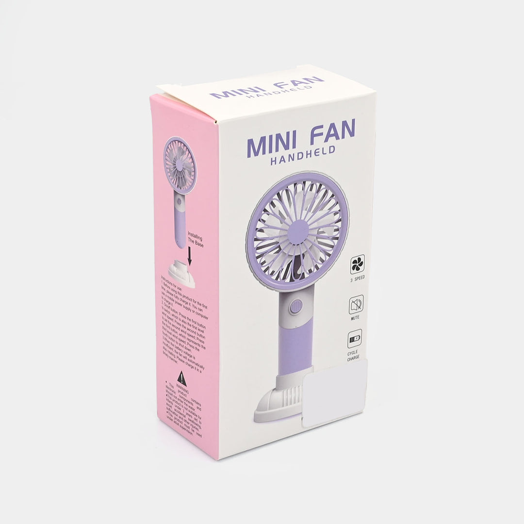 Portable Rechargeable Small Handheld Fan with Night Light and USB Charging