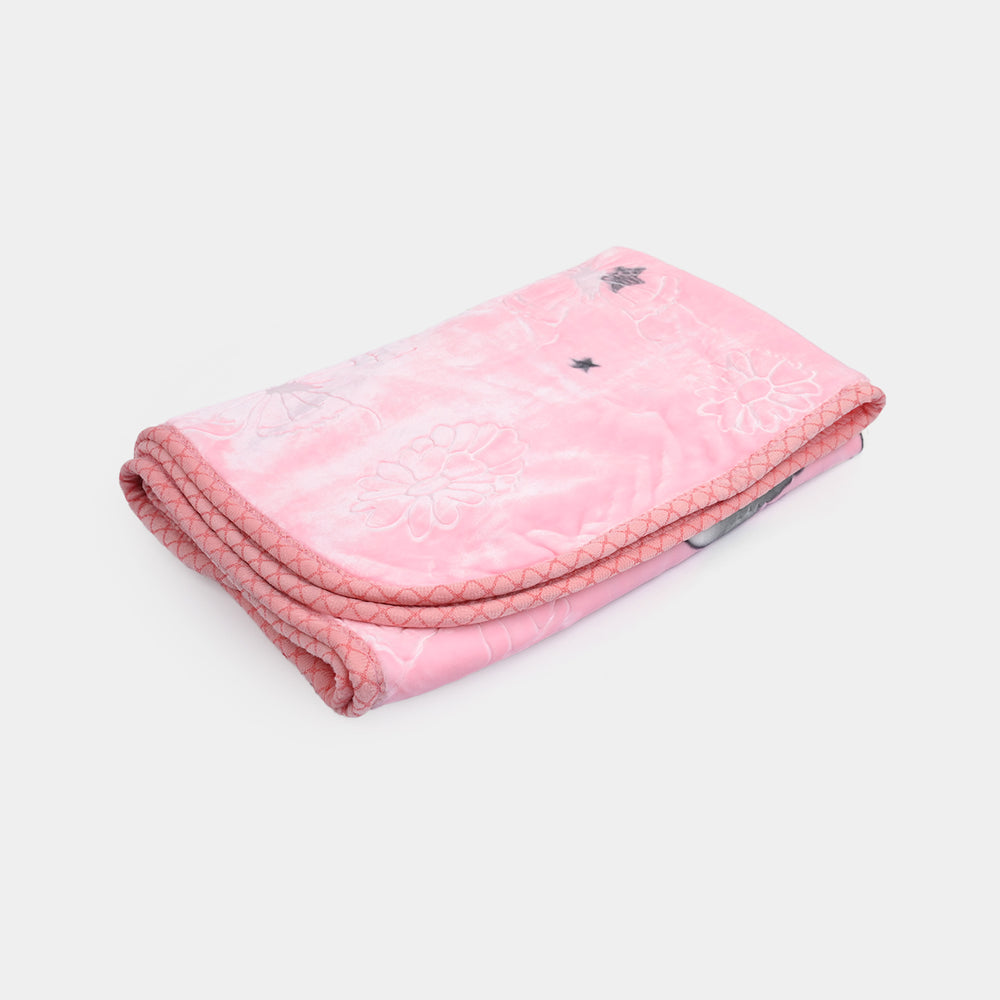 Giraffe & Loin Pink Baby Blanket | 100x130