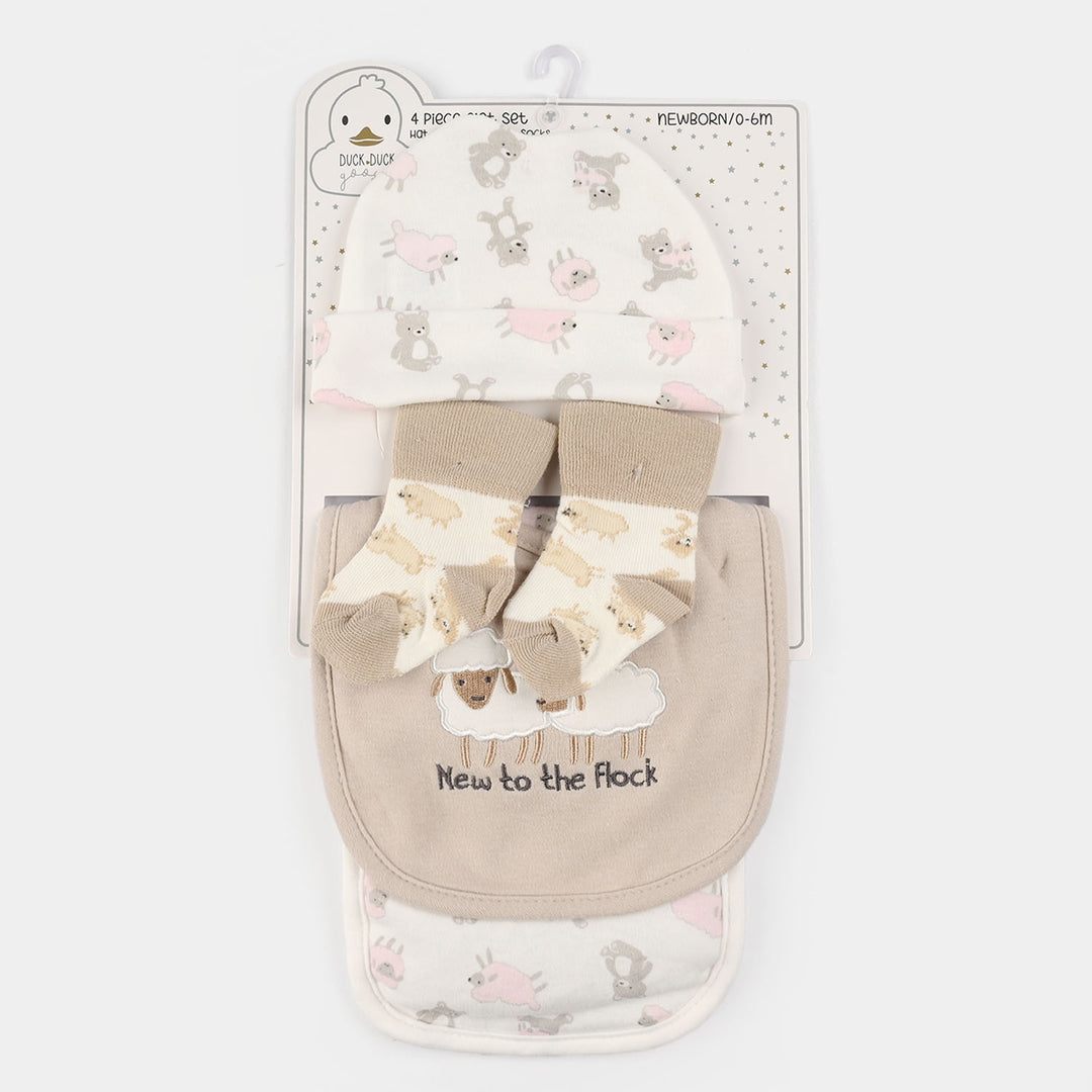 Baby Essentials Set Bib, Cap, & Socks