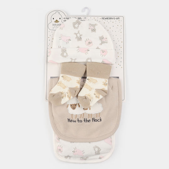 Baby Essentials Set Bib, Cap, & Socks