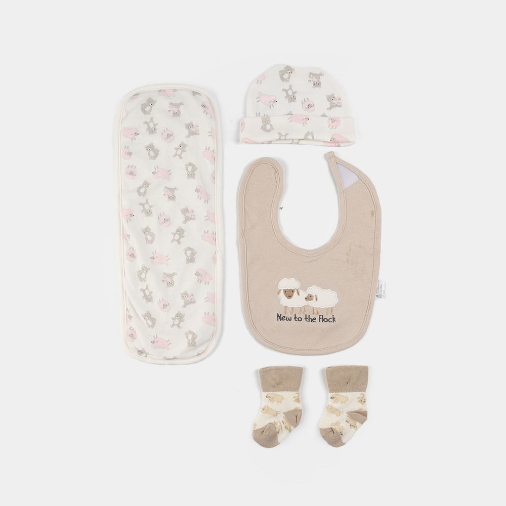 Baby Essentials Set Bib, Cap, & Socks