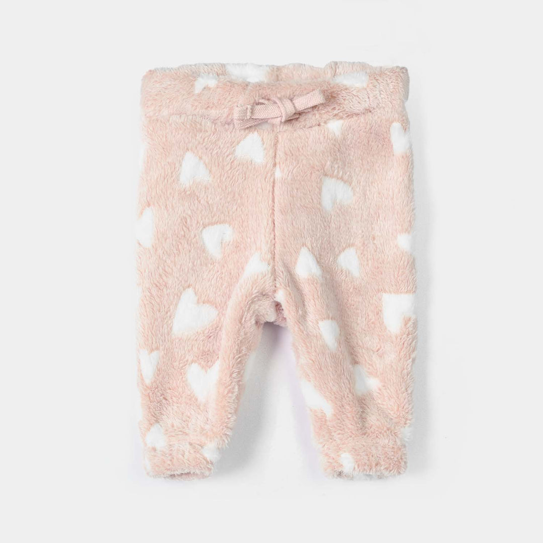 Infant Girls Sherpa 2Pcs Suit Little Hearts-PINK