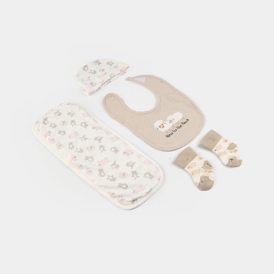 Baby Essentials Set Bib, Cap, & Socks
