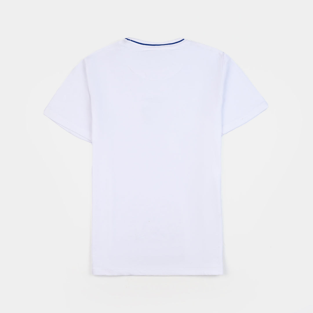 Teen Boys Jumbo Pique Tee Aesthetic-White