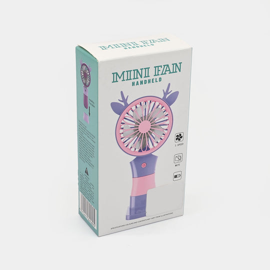 Portable Rechargeable Small Handheld Fan with Night Light and USB Charging