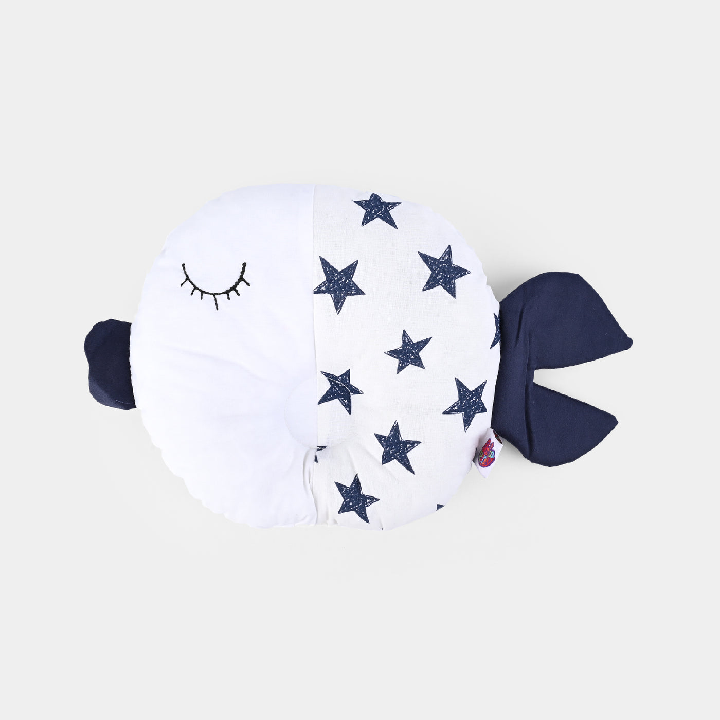 Baby Round Fish Pillow | Blue Star