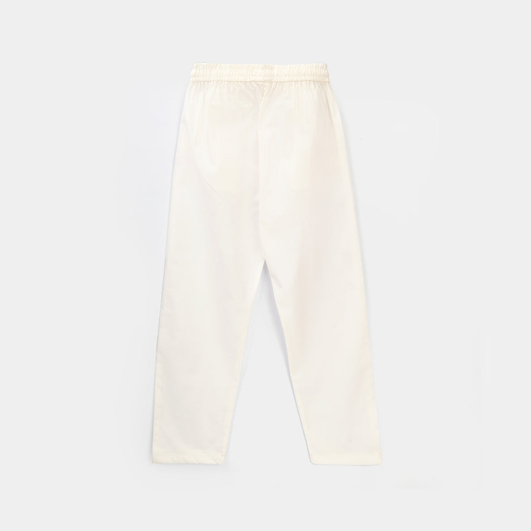 Infant Boys Cotton Pajama Basic-White