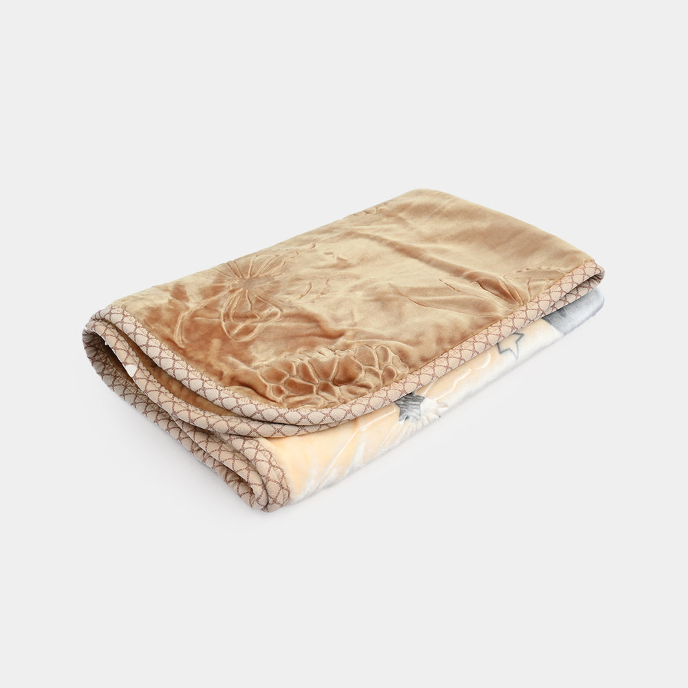 Giraffe & Loin Mustard Baby Blanket | 100x130