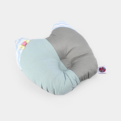 Baby Round Ear Pillow | Gray