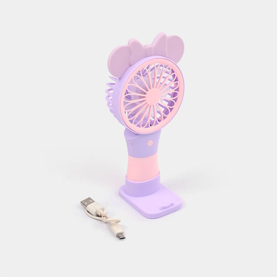 Portable Rechargeable Small Handheld Fan with Night Light and USB Charging