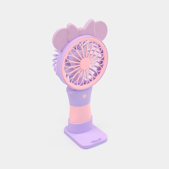 Portable Rechargeable Small Handheld Fan with Night Light and USB Charging