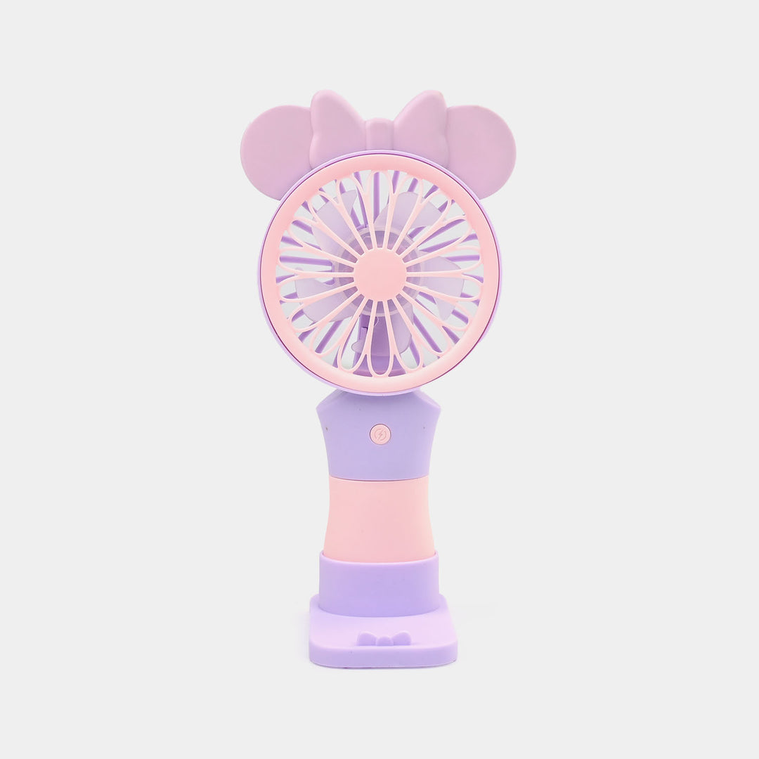 Portable Rechargeable Small Handheld Fan with Night Light and USB Charging